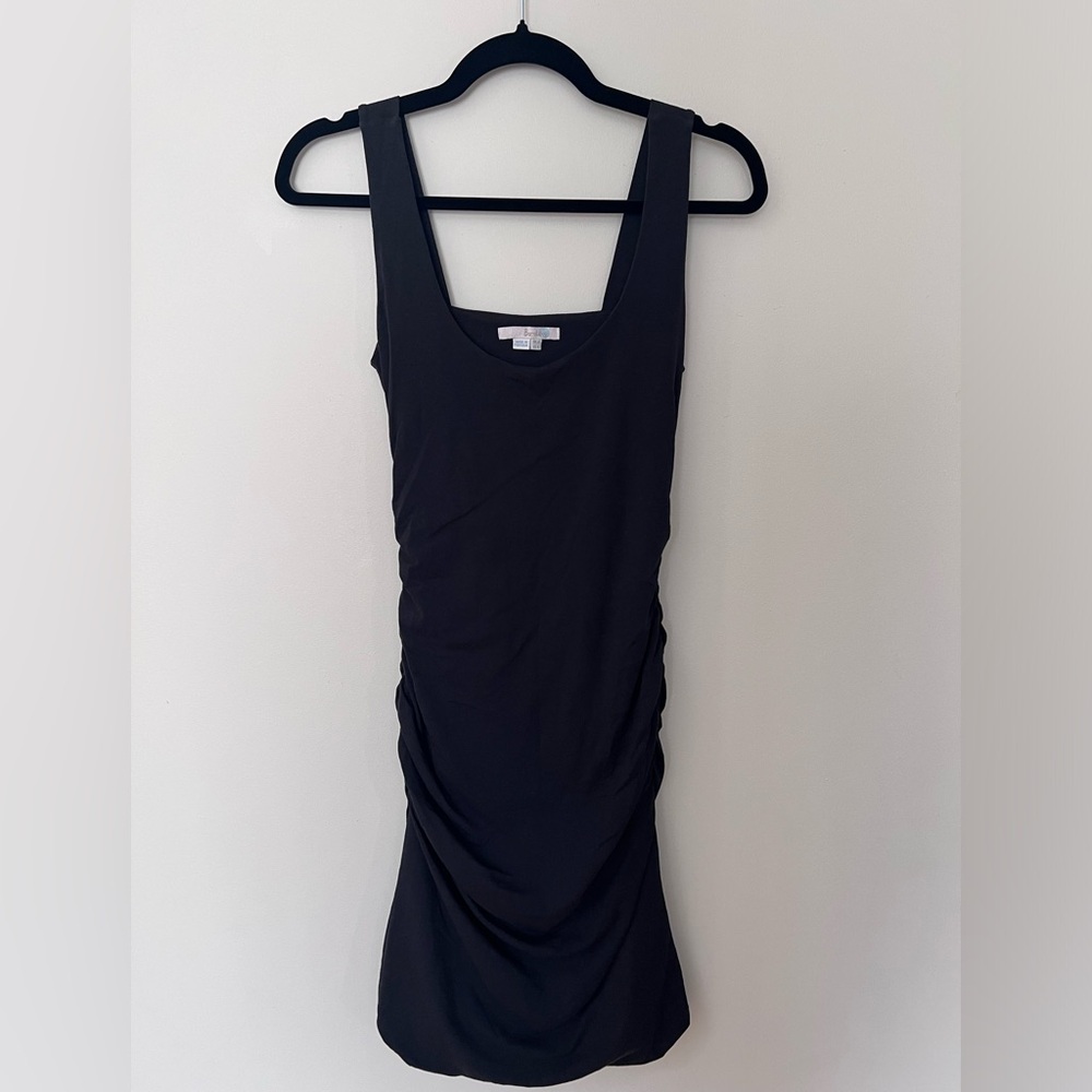 Boden Black Ruched Dress Size 4